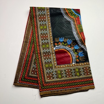 African Print Ankara Multicolor Mixed Print Cotton Fabric - 1 Yard