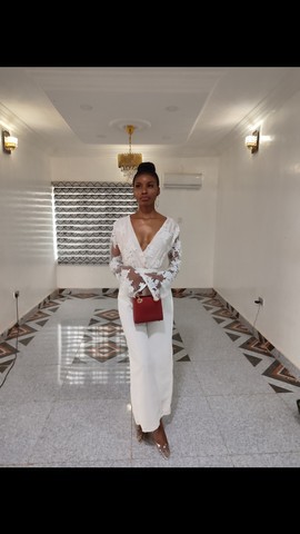 A lace weeding jumpsuit