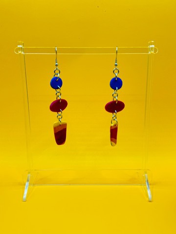 WILD24-07 : Boucles d'oreille pendante colorés