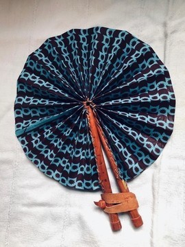 Leather and wax sanouar fan