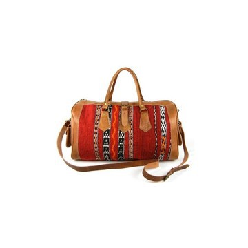 Handmade genuine leather travel bag with shoe compartment - Large weekend bag