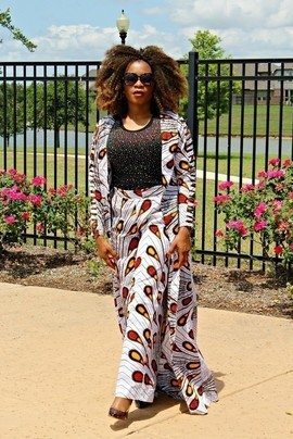 Adensecret Morola Ankara Long Top and pant set