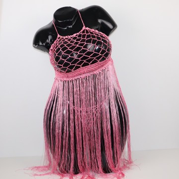 Nuisette tricote à la main, lingerie sénégalaise, robe élégante sexy, Nuisette filet perlée