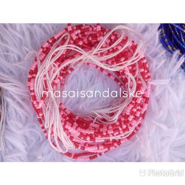Perles de formateur de taille rose, perles de taille, perles de taille africaines Perles de taille de cravate