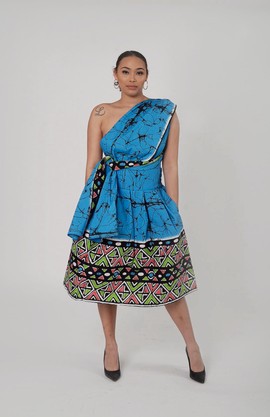 Ankara Infinity Midi  Dress