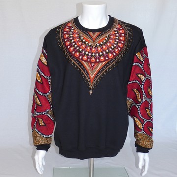 Unisex Sweat-shirt coton Red Faya