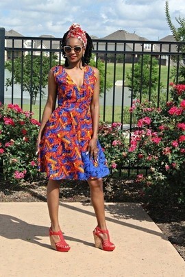 Lina african print ankara dress