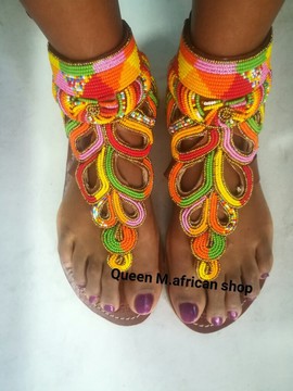 African Maasai Women Gladiators sandals
