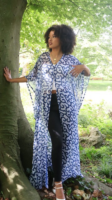 Kimono mousseline de soie Imprimé