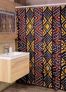 Cultural Unique Bath Mat White and Black Bathroom Rug (LARGER SIZES AVAILABLE)