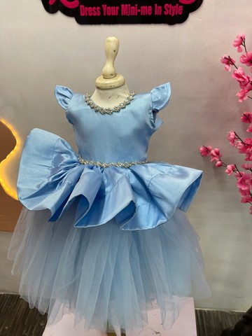 Robe de princesse bleue, robe d’anniversaire de princesse, robe de bal pour enfants