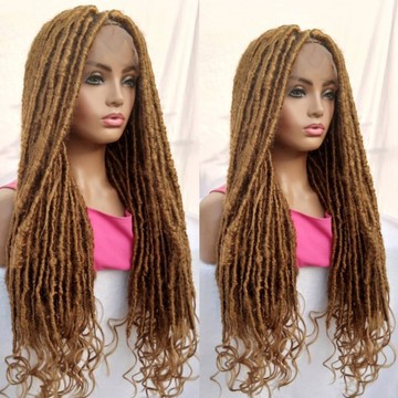 360 frontaux, locs en détresse blond miel, 32 pouces, livraison gratuite