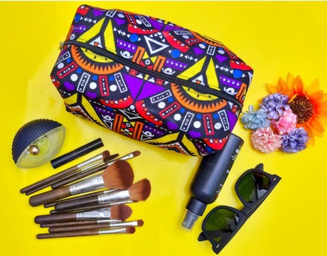 African print make up bag (set of 2)