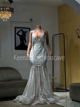 Sliver prom dress, prom gowns, engagement dress