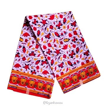 Tissu pagne wax fleurs Cameroun en coton léger au yard