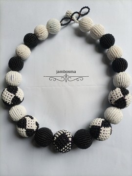 Beaded ball choker necklace, African necklace, women necklace, choker necklace