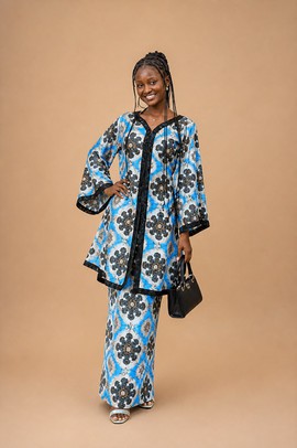 Two pieces Ankara Boubou Kaftan Dress
