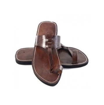 Grande Vente! Tongs été en cuir artisanale pratique et souple fait main par des artisans du Maroc