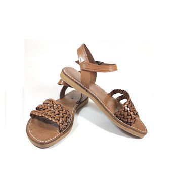 Sandale en cuir véritable haute qualité fait main mode femme