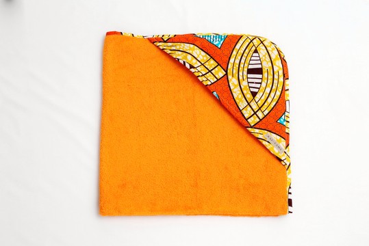 Cape de bain Wax Orange, Or. Fait main