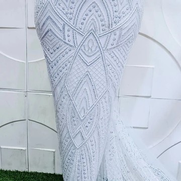 Beaded Lace fabric, luxury lace (5 yards)