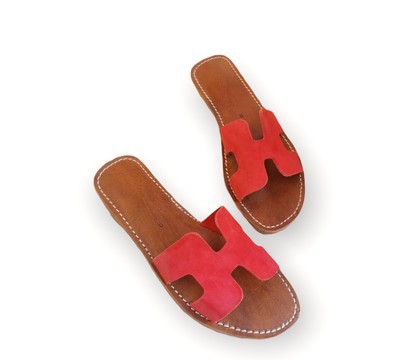 Sandale en cuir véritable haute qualité fait main mode femme