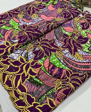 Embroidery Grand Glitter Super wax Vlisco/ Ankara Print