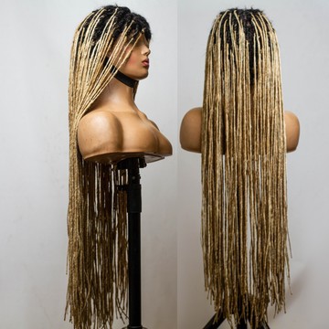 Full lace lisa bonnet back combed locs 30inches