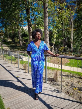 African print jumpsuit, jumpsuit