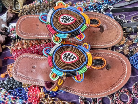 Masai sandals, Beaded sandals, female sandals, African sandals