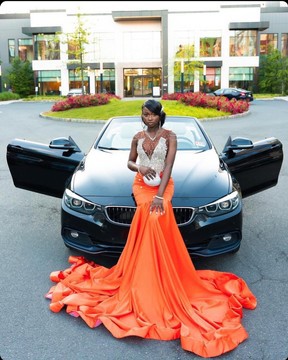 Orange prom dress, homecoming dresses