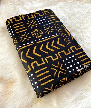 Bogolan Wax fabrics 100% cotton 2 yards 1m80 "bogo love"