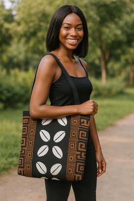 Traditional Tote Bags | Cowrie Shell Pattern | Large Capacity