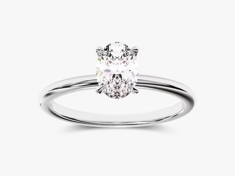 Dainty Minimalistic 925Silver ladies Engagement Ring