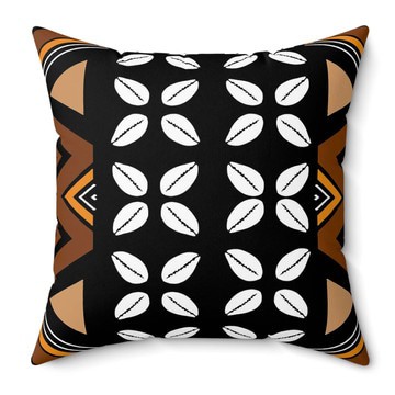 (2 Sets) - Cowrie Mudcloth Ethnic Pillow Cover | African Living Room Decor (MORE SIZES AVAILABLE)