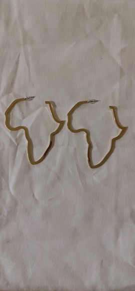 Boucles d'oreille en forme d'Afrique