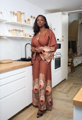 SET SERENA FEATHER ORANGE