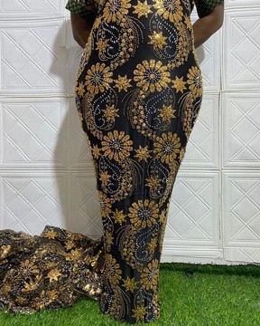 Beaded Lace fabric, luxury lace (5 yards)