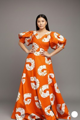 Robe longue imprimée Ankara – Robe africaine faite main pour femme