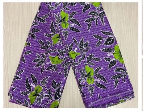 6 YARDS SILK FABRIC PRINTED HIBISCUS FLOWER