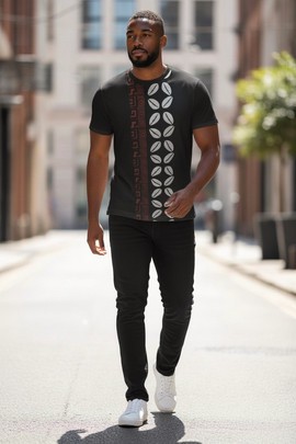 T-shirt personnalisé au tissu imprimé africain