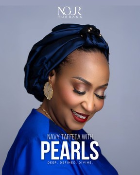 Royal Blue Turban – Luxe Satin Finish