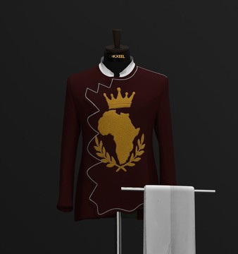 BURGUNDY AFRICAN  INSPIRED SAFARI SUIT..........BEST SELLER