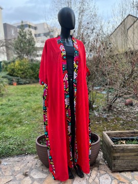 Flowing kimono “Renaissance” bogolan print