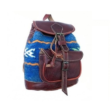 100% handmade high quality genuine leather backpack.