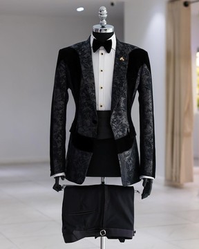 The Wrap On Black Suit