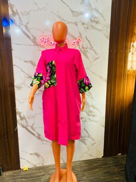 Mid length African work dress, short Ankara dress, midi dress