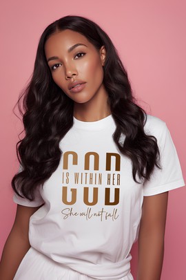 T-shirt - "God is within her she will not fail"