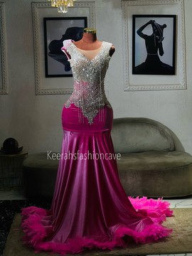 Long embellished sequin prom dress , formal graduation dress, evening gowns
