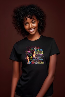 T-Shirt - "I am black, woman, beautiful"